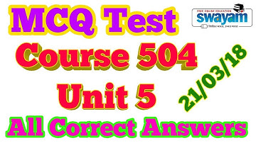 612. MCQ Test, Course 504, Unit 5, All Right Answers