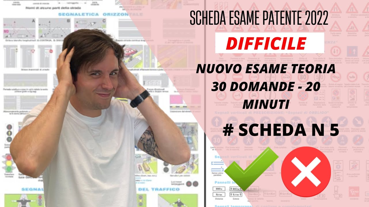 Scheda esame patente B difficile N 5 - autoscuola serena