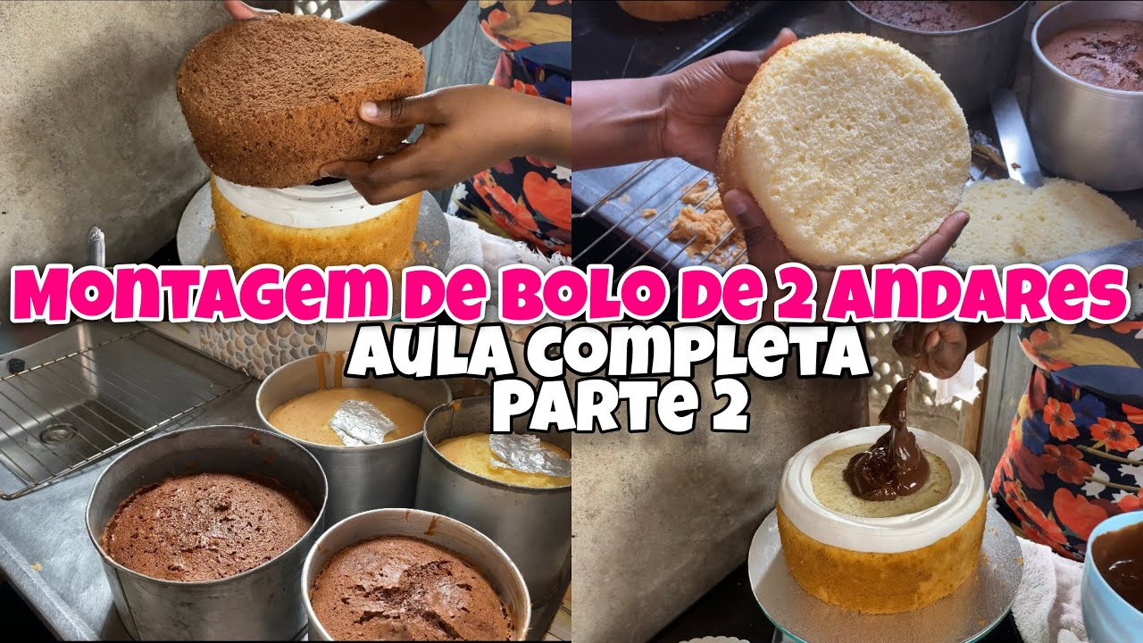 PASSO A PASSO DE MONTAGEM DE BOLO DE 2 ANDARES profissional e sem erro✅