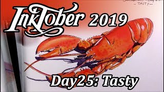 INKTOBER 2019 // day 25: TASTY // Ink drawing demo