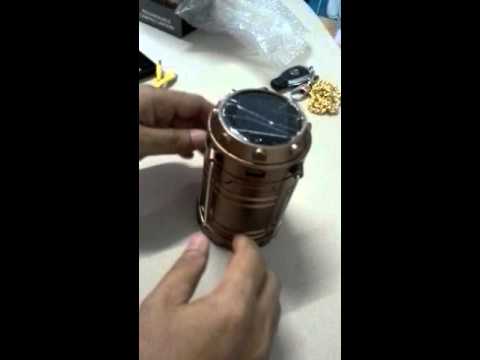 รีวิวตะเกียงพลังงานแสงอาทิตย์ Rechargeable Camping