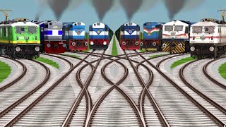 8 INDIAN TRAINS SIMULATOR CLASSIC VIDEO ON RISKY TRACKS || RAILROAD JUNCTION || train simulator game screenshot 1