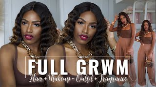 FULL GRWM FT. NADULA HAIR| HAIR + MAKEUP + OUTFIT+ FRAGRANCE| ANSWERING WOULD YOU RATHER ?? iDESIGN8