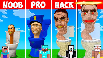 Minecraft NOOB vs PRO vs HACKER vs GOD: SKIBIDI TOILET in Minecraft Challenge