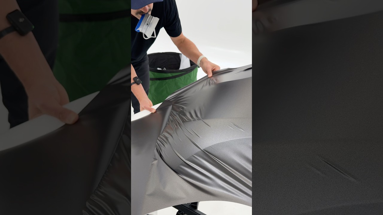 Watch Justin Wrapping this Smart Car Fender with 3M ASMR Style!