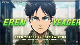 Eren Yeager 4K Soft Twixtor 2 |AOT Final Season | Freedom Scene 4K HD |Topaz 4K HD CC |⬇️Link Below. screenshot 2