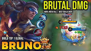 BRUNO BEST BUILD 2025 | BUILD TOP 1 GLOBAL BRUNO GAMEPLAY | MOBILE LEGENDS✓
