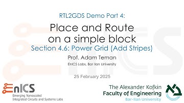 RTL2GDS Demo Part 4.6: Place and Route - Power Grid
