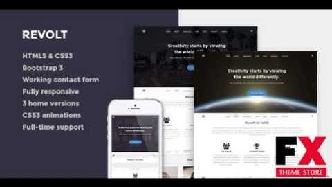 Preview Revolt - Responsive One-Page HTML5 Template TForest