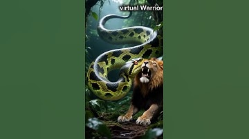 Giant Python vs Lion – Jungle Horror Awakens 🐍🦁