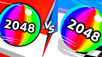 MERGE BALL 2048 VS  BALL MASTER 2048 : GAMEPLAY VIDEO 2024 - SATISFYING MOBILE GAME MAX LEVELS: