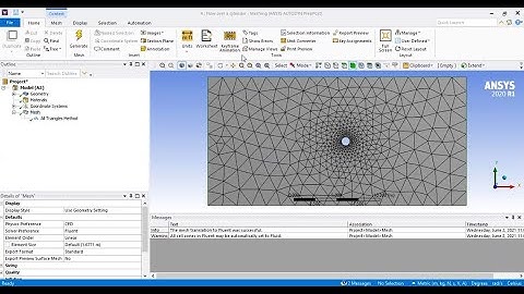 Flow over a cylinder part 1 Ansys 2020 R1