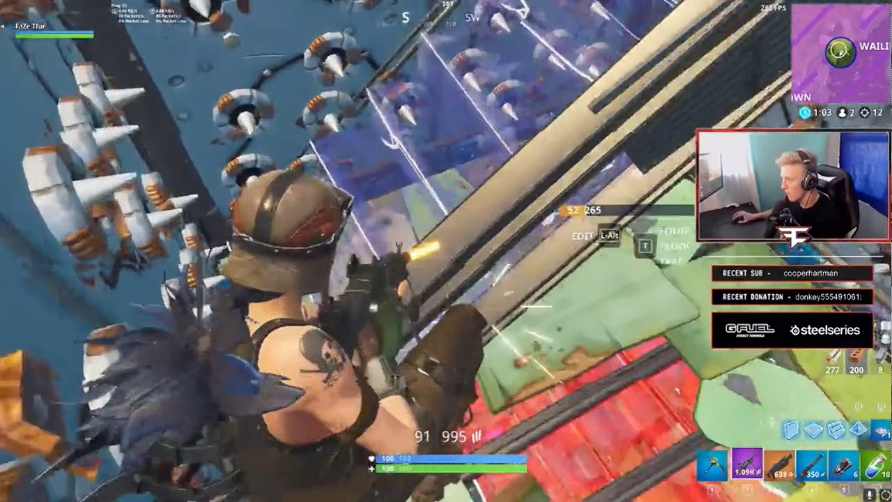 Tfue trap kill in Fortnite