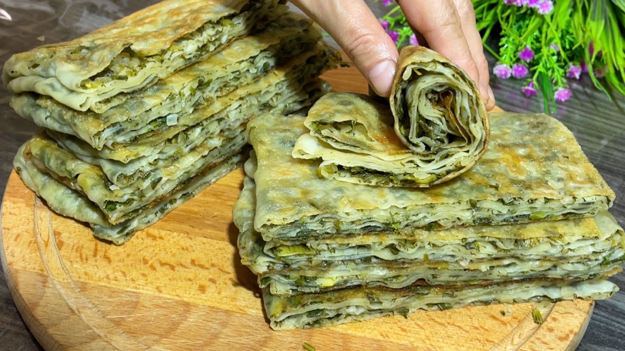 Мука + Вода и Зелень! Потрясающее Вкусные Лепёшки на Сковороде. - YouTube