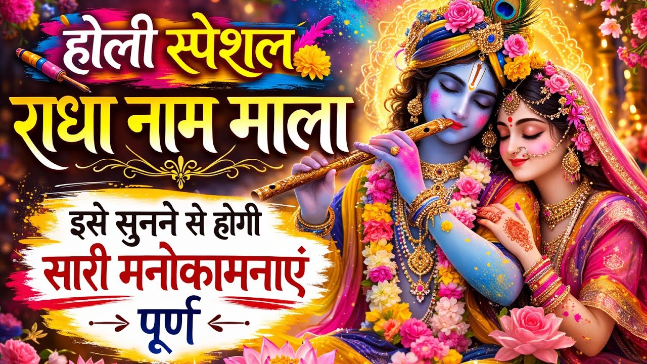 होली स्पेशल 🌸 राधा नाम माला | सुनते ही पूरी होंगी सारी मनोकामनाएं | Radha Naam Jap Bhajan 2026
