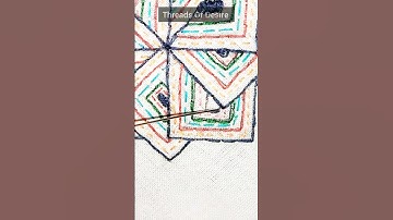 Full Process Of Octagonal Shape Embroidery Design #shorts