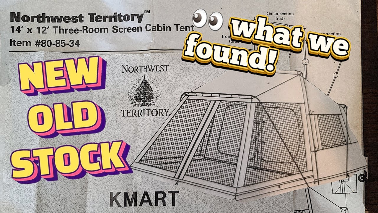 Unboxing the KMART Northwest Territory 3 Room Screen Cabin Tent [NOS