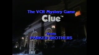 Clue VCR Mystery Game (1985) Complete VHS Tape