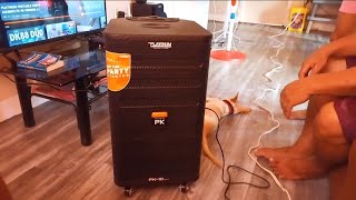 The Platinum Karaoke Pk10 Version 14 Builtin Karaoke Trolley Speaker  Unboxing