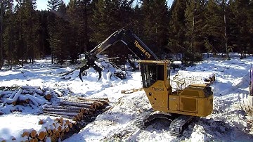 TigerCat 875 Log Loader, Loading Trucks in British Columbia. #Tigercat #Tigercat875 #Tigercat880
