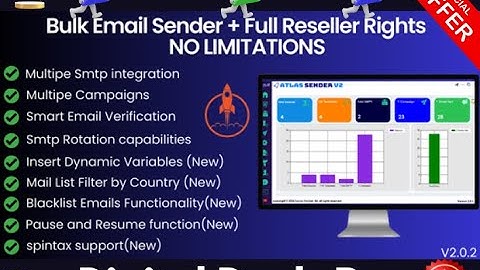 Atlas Sender v2.0.2 – Unlimited Bulk Email Sender 🔥 Send Unlimited Emails | Reseller Rights