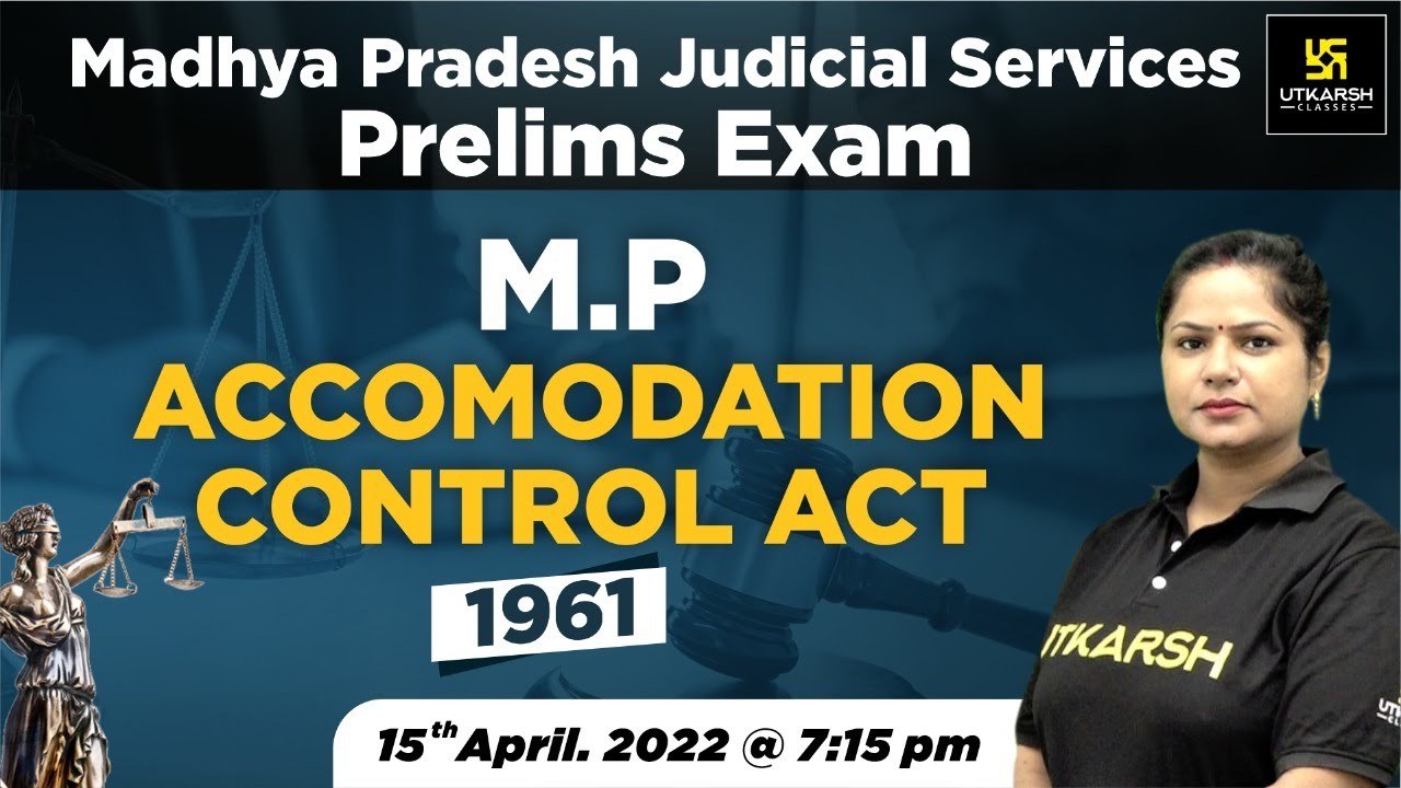 MP Accommodation Control Act 1961 | MP Judicial Services Pre. Exams
