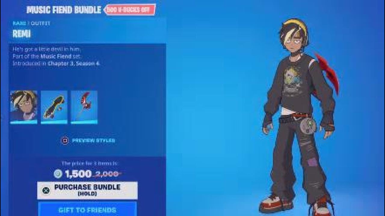 Fortnite Item Shop October 30, 2022 - NEW Music Fiend Bundle (Remi Outfit)
