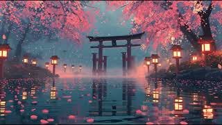 japanese chill lofi dreamy relaxing music for study sleep peaceful ambience | Sakura Lantern Way