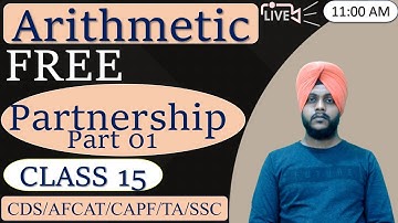 AFCAT 2 2022 - Maths | Partnership (Part 1) | Class 15 | by Balwinder Singh #AFCATMATHS #afcat