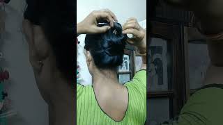 Raffle bun hairstyle for wedding season#hairstyle #ytshorts #shorts #shortvideo #shortsfeed