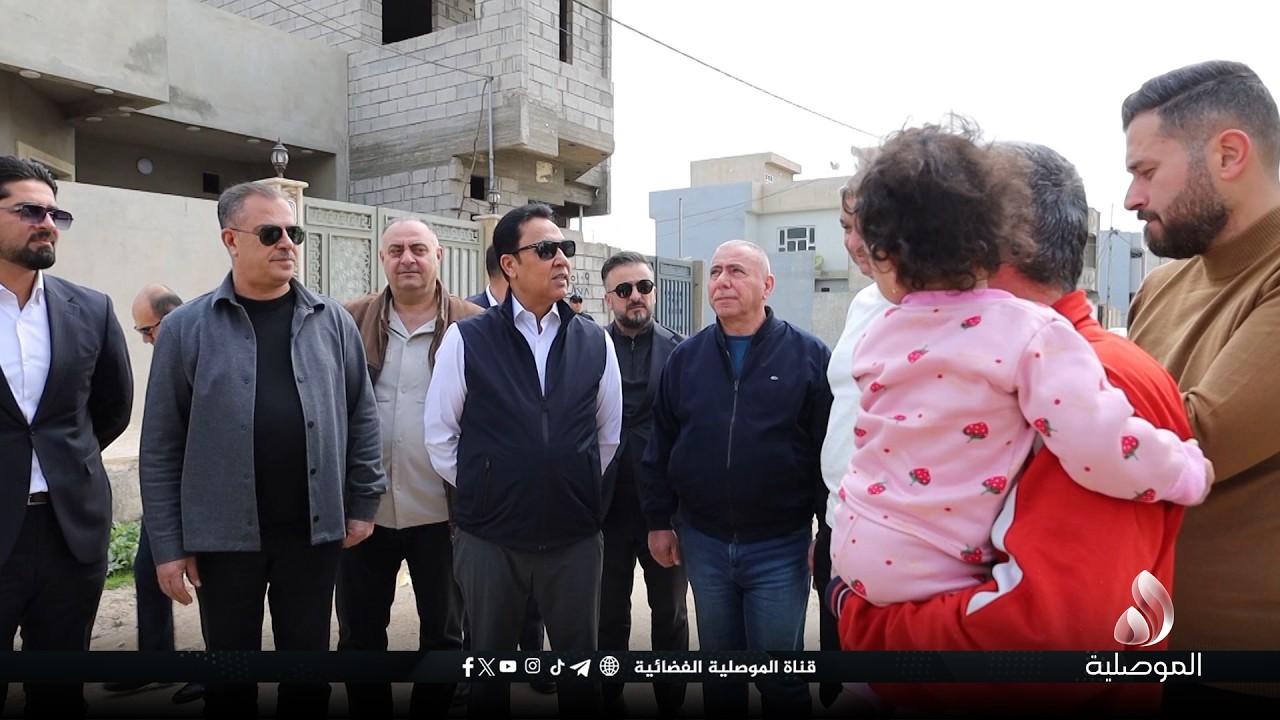 محافظ نينوى يعلن عن انطلاق الأعمال التنفيذية لصب الشوارع والأزقة في منطقة الفلاح الثانية وحي النهضة