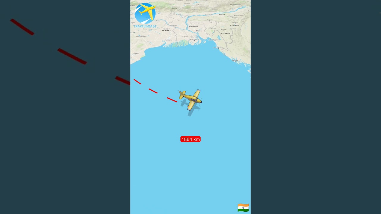 Delhi - New Delhi - India to Bangkok - Thailand| Travel map route animation via flight