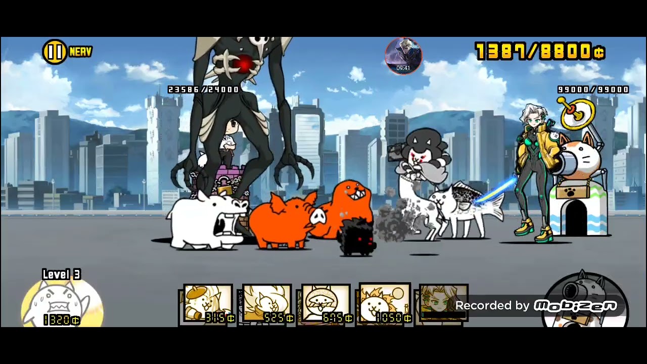 The battle cats odc 97 / Evangelion collab