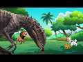 The Tale Of The Predatory Dinosaur With The Cows And Simba The Lion