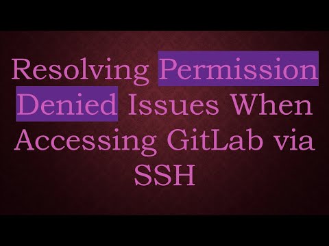 Resolving Permission Denied