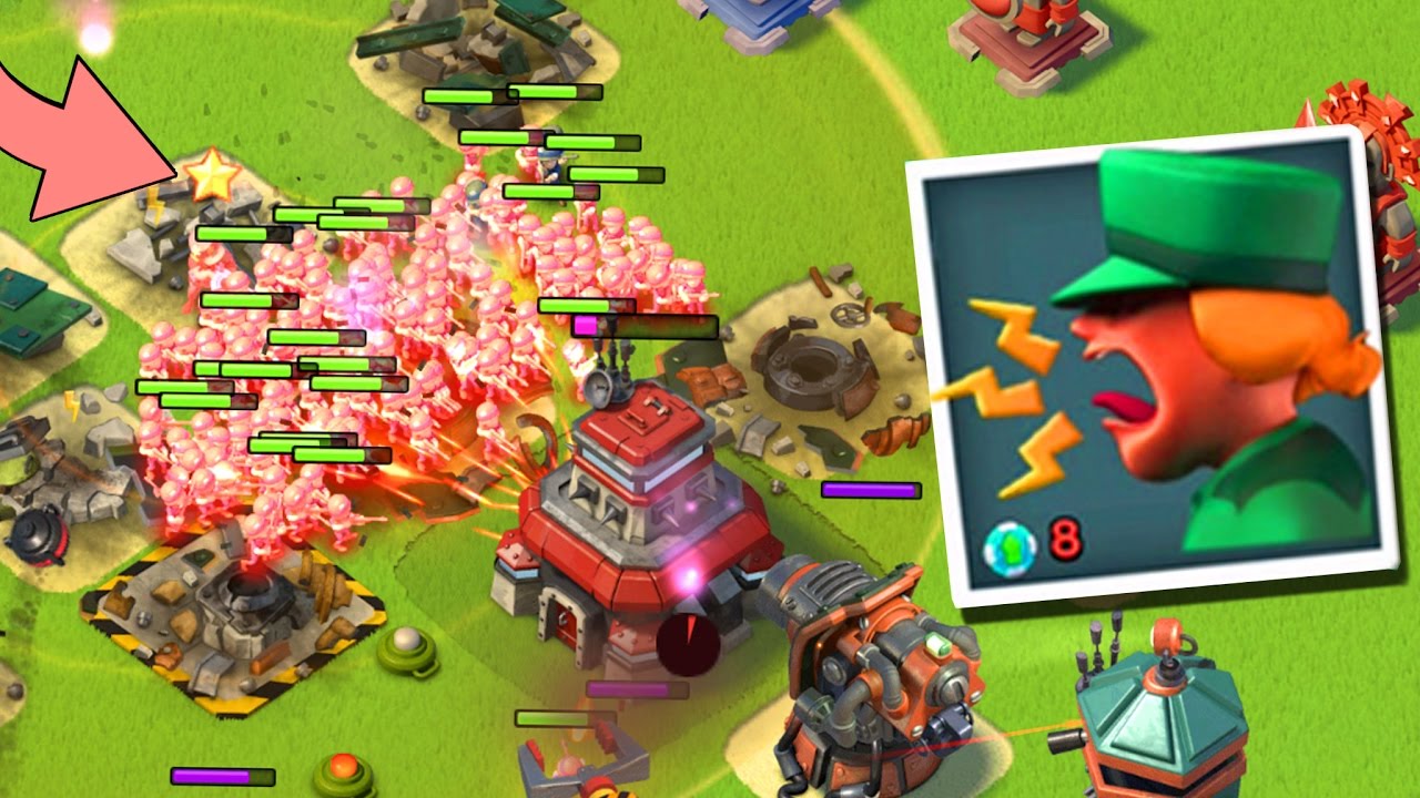 Boom Beach Battle Orders in Action vs Imitation Game! 208 MAX Riflemen (Heroes Gameplay)
