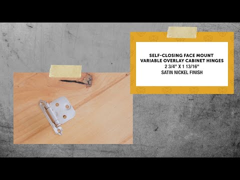 Self-Closing Variable Overlay Face Mount Cabinet Hinges