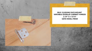 Self-Closing Variable Overlay Face Mount Cabinet Hinges