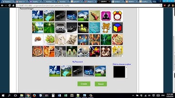 Proposed Graphical password authentication scheme demo