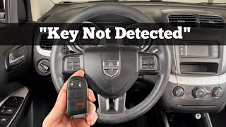 2011 - 2020 dodge journey key not detected - how to start with dead, bad remote key fob battery