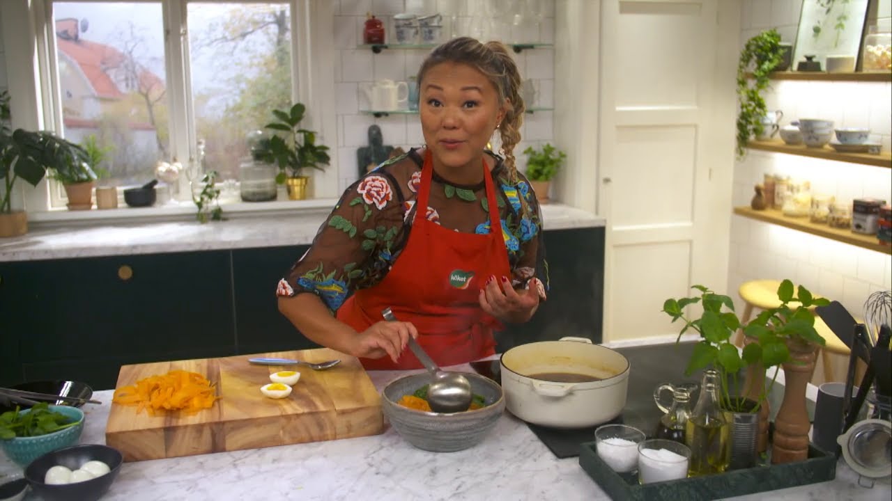 Kökets middag: Ramen bowl med kimchi, ägg och spenat - Köket