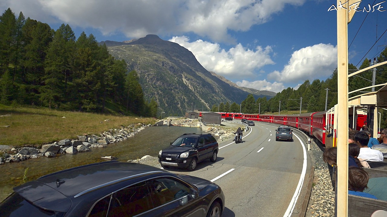 World's Most Beautiful Journey via Open-air carriage | Bernina Express Line Switzerland | 4K 60p HDR