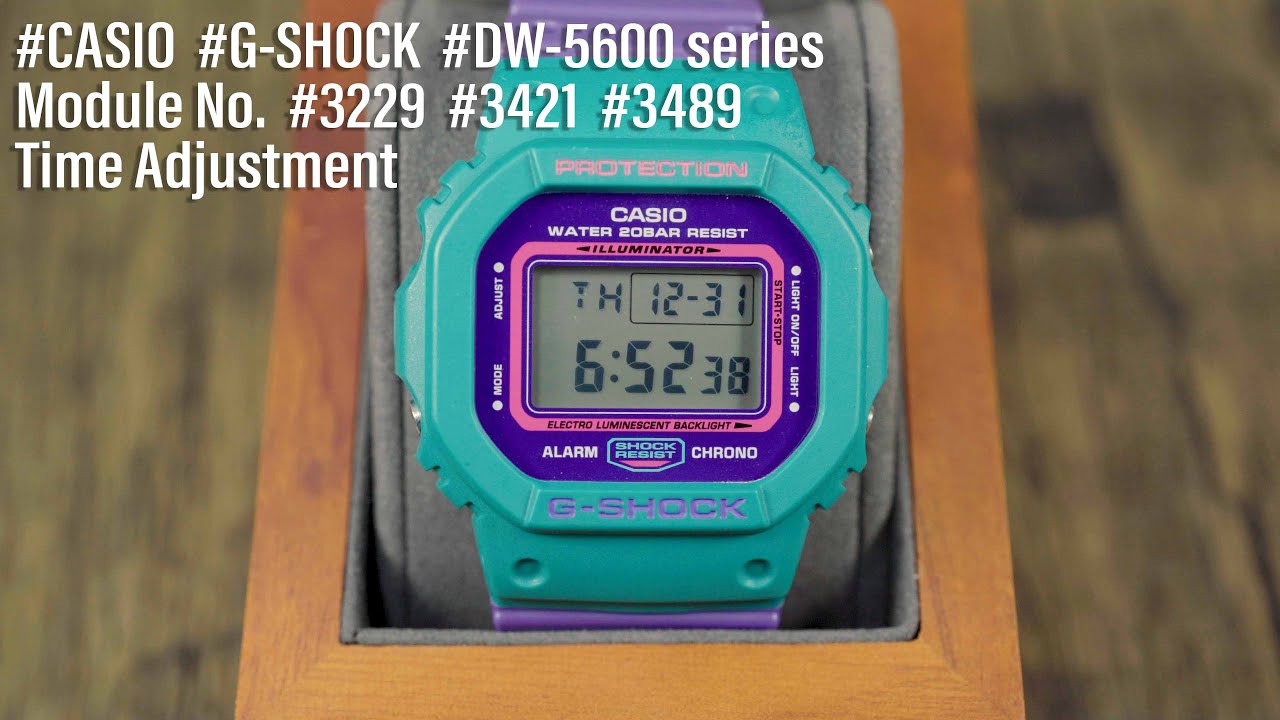 Time Adjustment - CASIO G-SHOCK DW-5600 series - YouTube