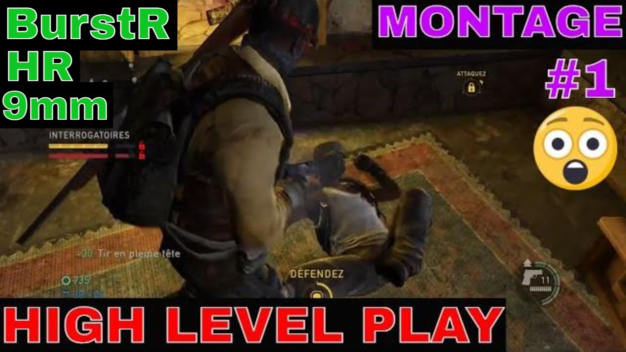 HIGH LEVEL PLAY MONTAGE #1 - Headshots, Burst Rifle, HR & 9mm - TLOU Remastered Factions