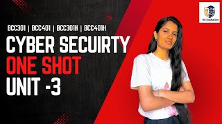 Cyber Security Unit-3 🔐 | One Shot Crash Course 💥 | BCC301/BCC401 Explained Easily !