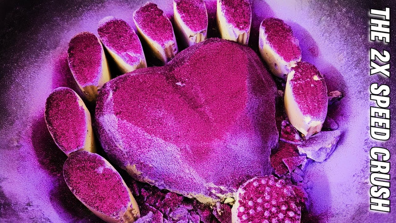 **THE 2X SPEED CRUSH**Soft Earthy Homemade's with Purple Colour & Glitters • Dusty Crush ASMR 🍇💜