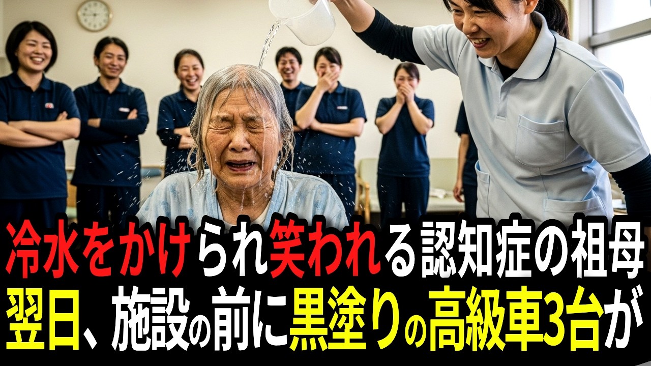 【実話】冷水をかけられ笑われる認知症の祖母｜翌日、施設の前に黒塗りの高級車3台が...