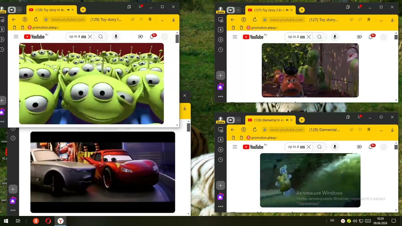 all four Pixar animation movies at once