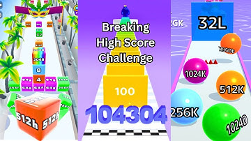 Breaking Score 2048 Challenge 🤯 Merge Number Rush VS Ball Run 2048 VS Jelly Run 2048 [RIO Adventure]
