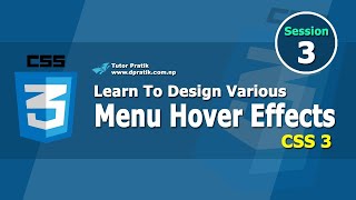 Various Text Menu Hover Effects in CSS Session 3 | CSS 3 | Tutor Pratik